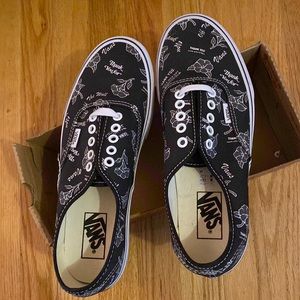 Vans Thank You Floral tie shoes, new, size 10 women’s/8.5 men’s
